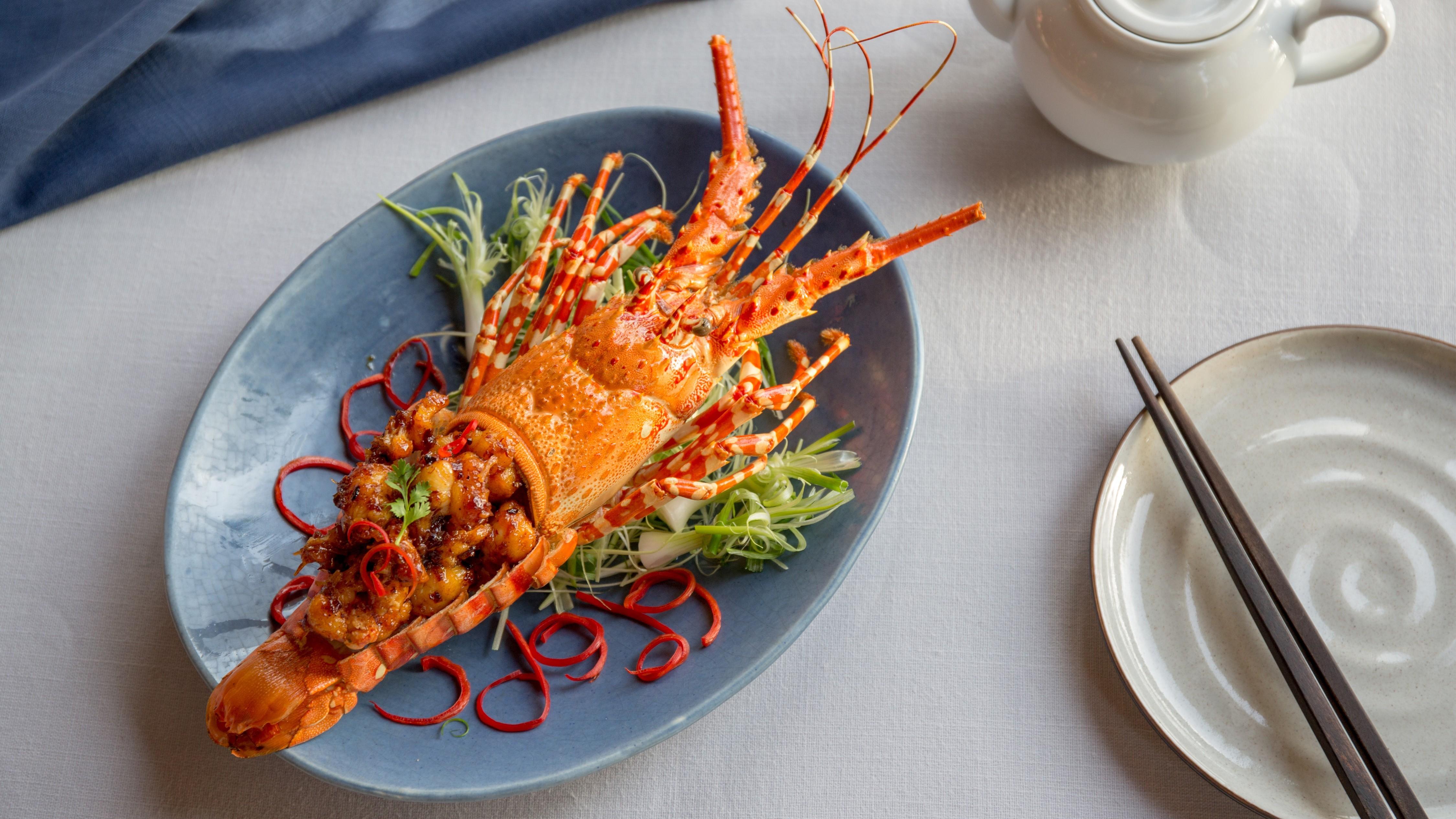 Sri Panwa Phuket Luxury Pool Villa Hotel - Sha Plus Exteriör bild A lobster prepared in the style of Cantonese cuisine