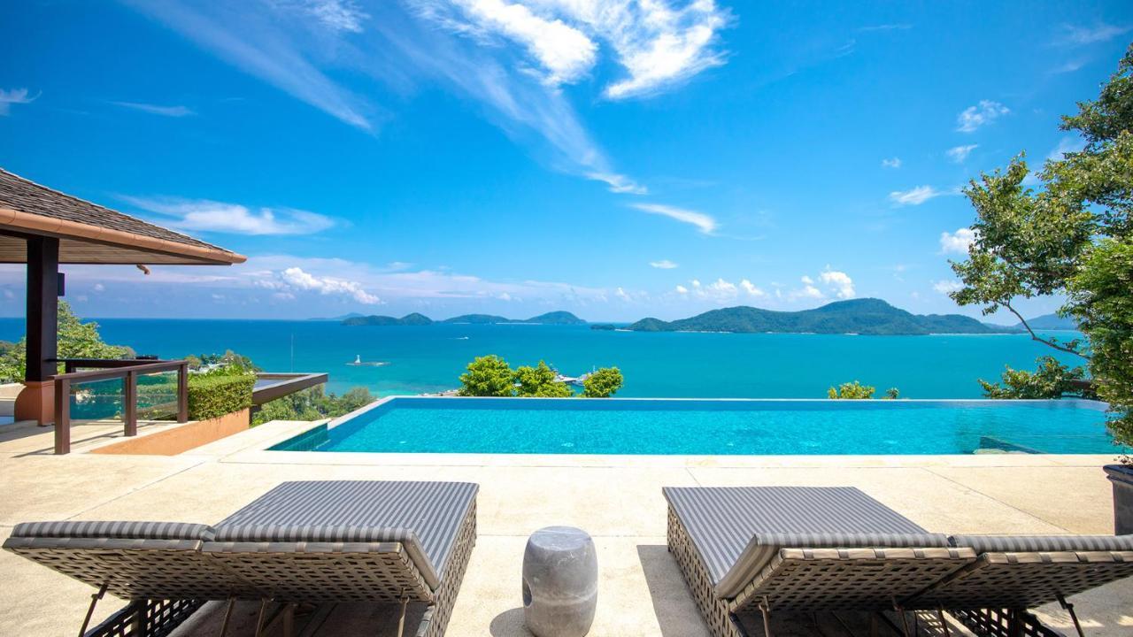 Sri Panwa Phuket Luxury Pool Villa Hotel - Sha Plus Exteriör bild View of the Andaman Sea from the pool at the Villa Punita